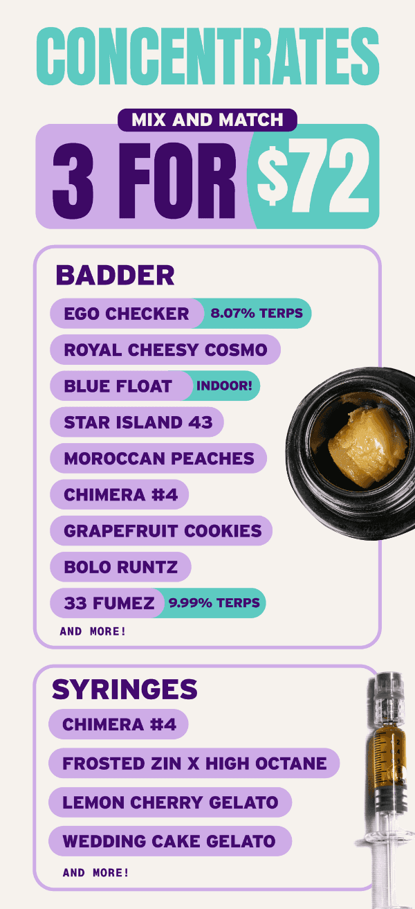 Concentrates: Mix & Match 3 for $72
