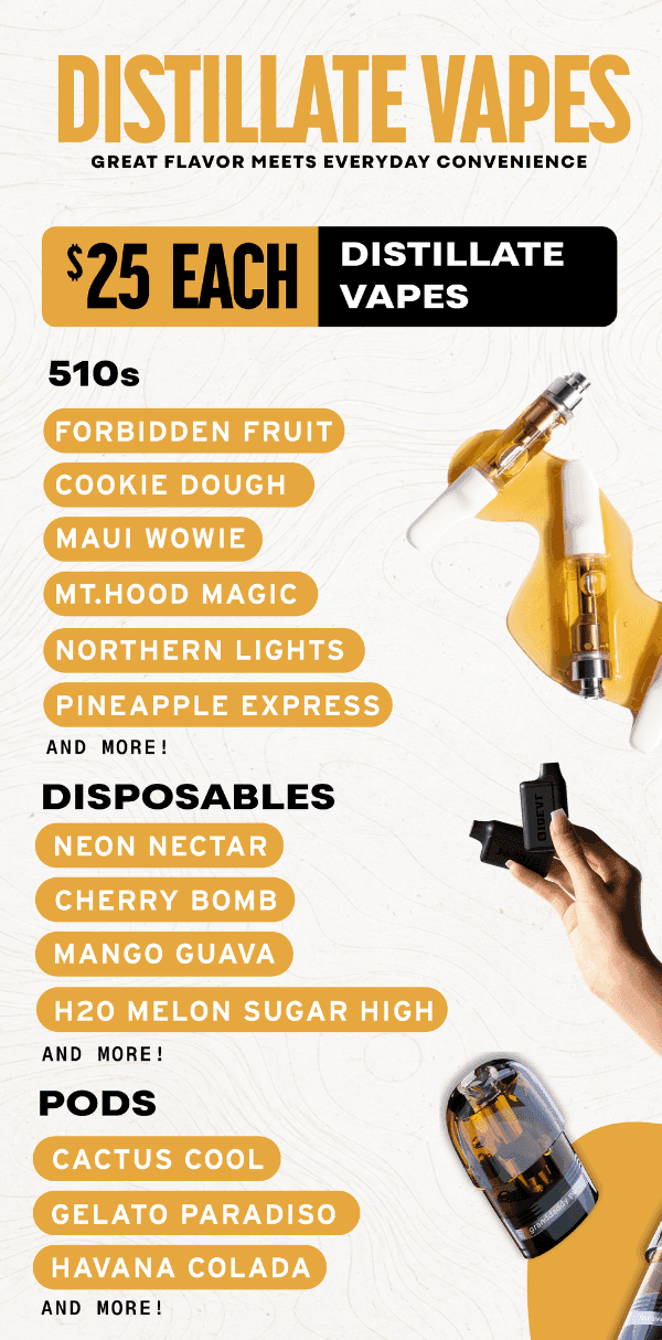 Distillate Vapes $25 Each