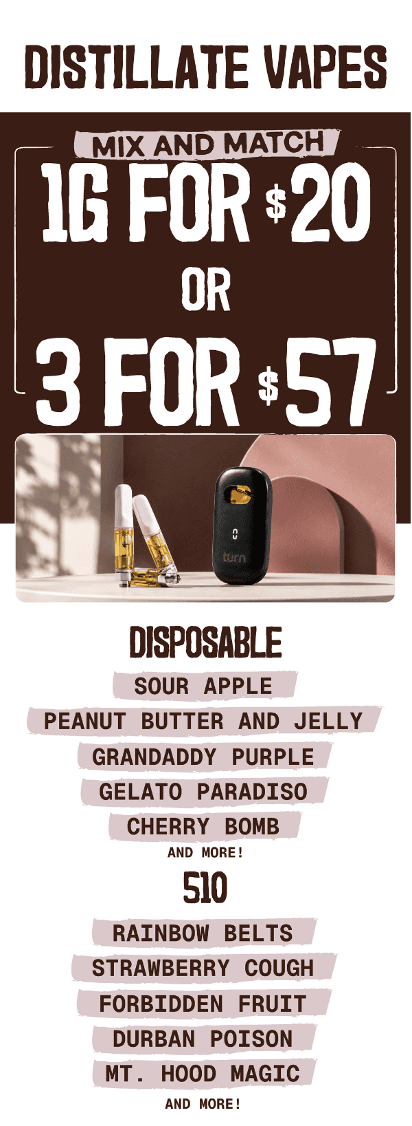 Distillate Vapes Mix & Match Deals