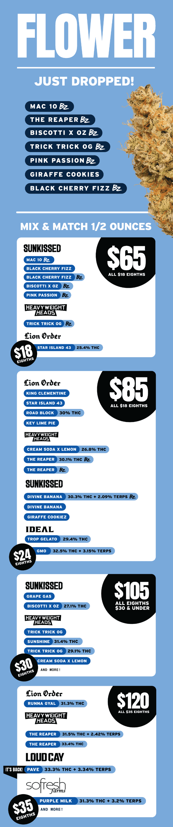 Flower Drops & Mix & Match Ounces - Cannabis deal image