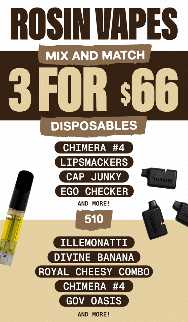 Mix & Match Rosin Vapes 3 for $66