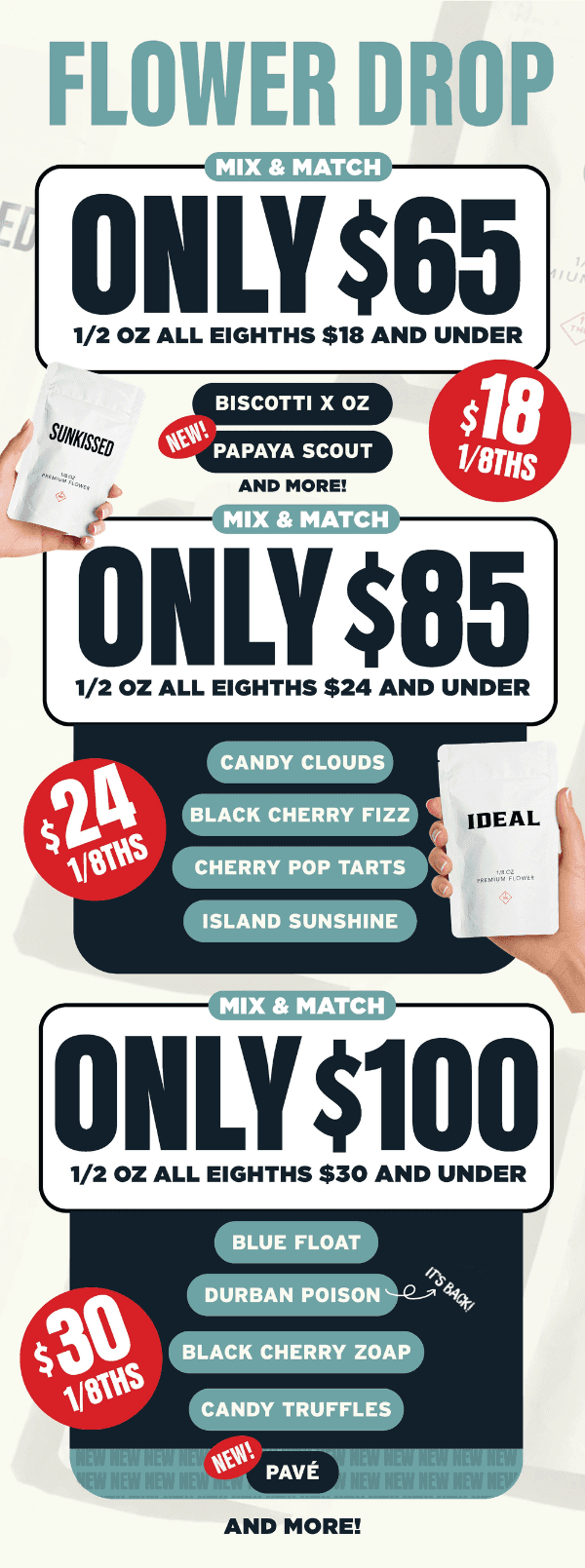 Flower Drop Mix & Match Deals