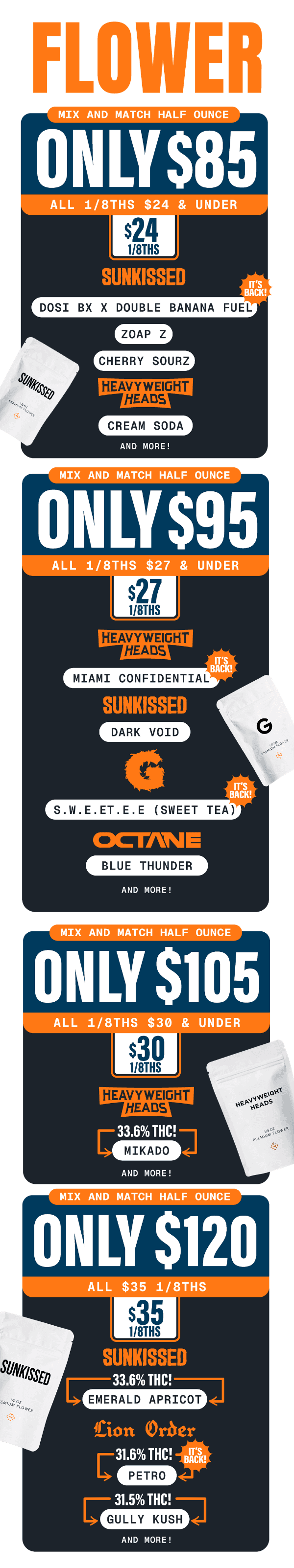 Mix & Match Half Ounces starting at $85 - Cannabis deal image