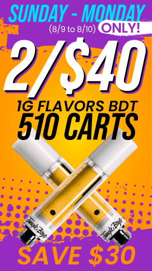 2 for $40 1G Carts Sunday & Monday