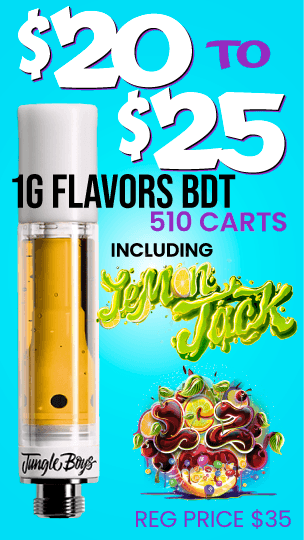 $20-$25 1G Carts Including Lemon Jack