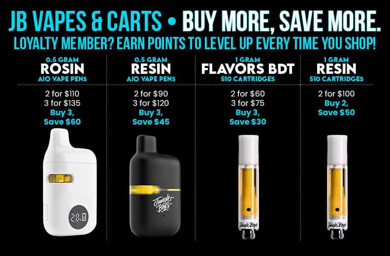 Buy More, Save More on Vapes & Carts