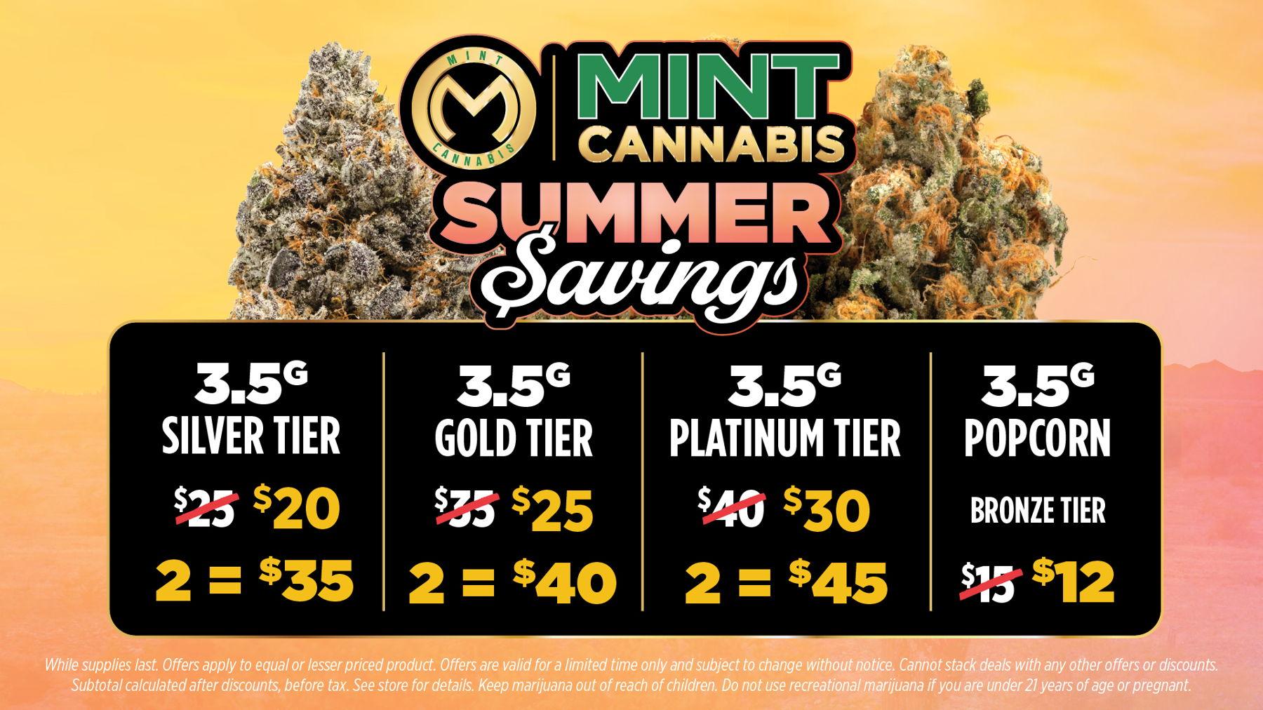Summer Savings on Flower Tiers - Cannabis deal image