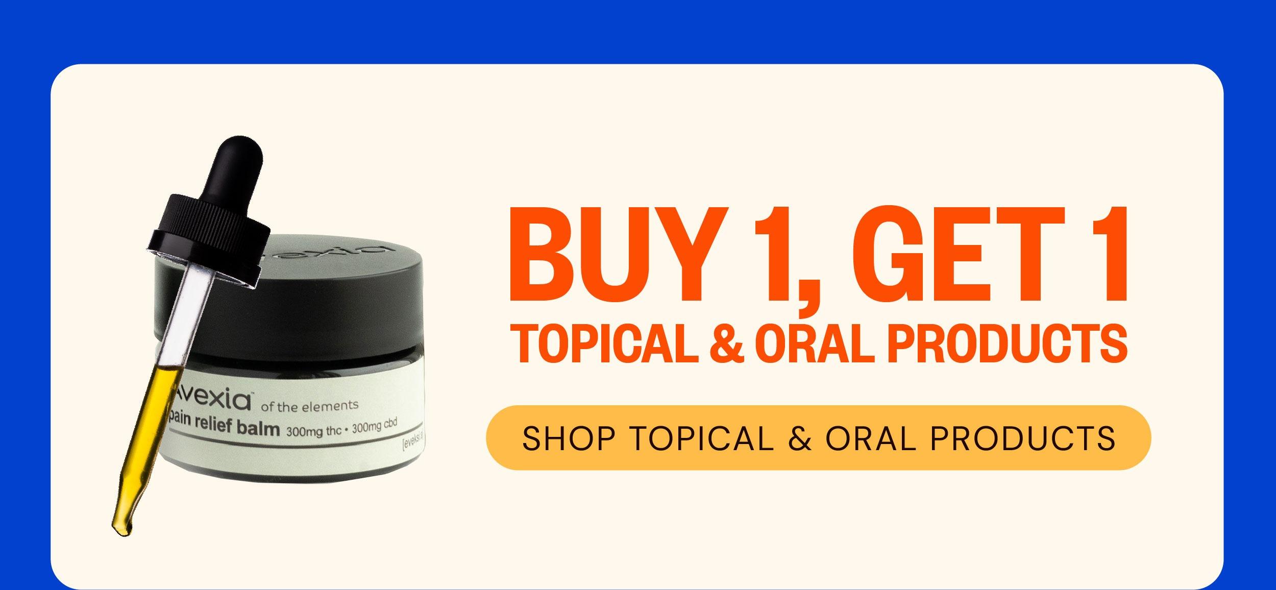 Buy 1 Get 1 Topical & Oral Products