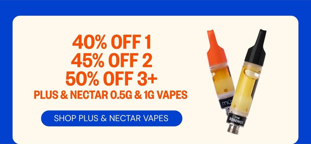 Tiered Discounts on Plus & Nectar Vapes