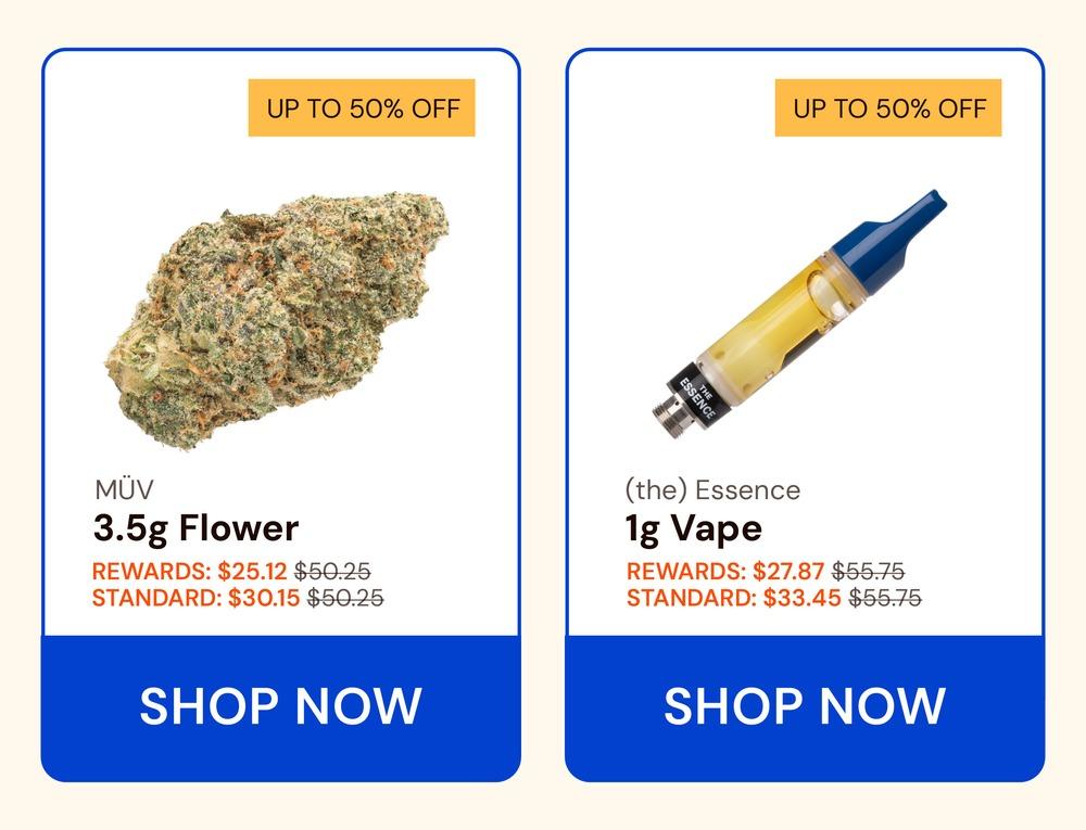 Up to 50% Off MÜV Flower & Vapes - Cannabis deal image