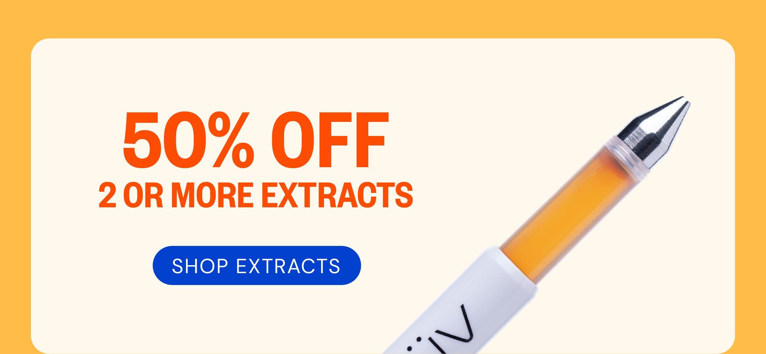 50% Off 2 or More Extracts - Cannabis deal image