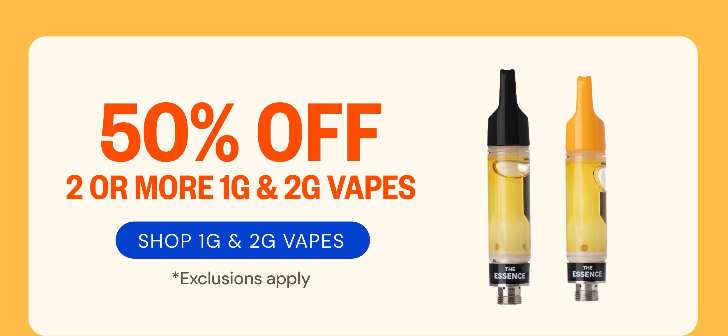 50% Off 2+ Vape Cartridges - Cannabis deal image