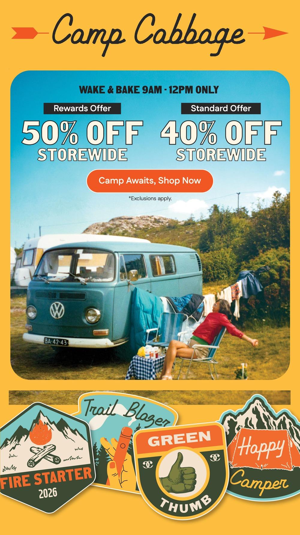 50% Off Storewide & 40% Off Storewide
