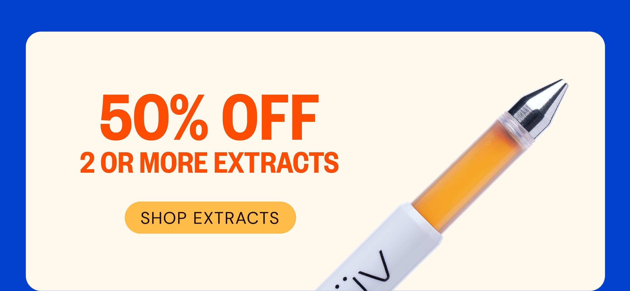 50% Off 2 or More Extracts - Cannabis deal image
