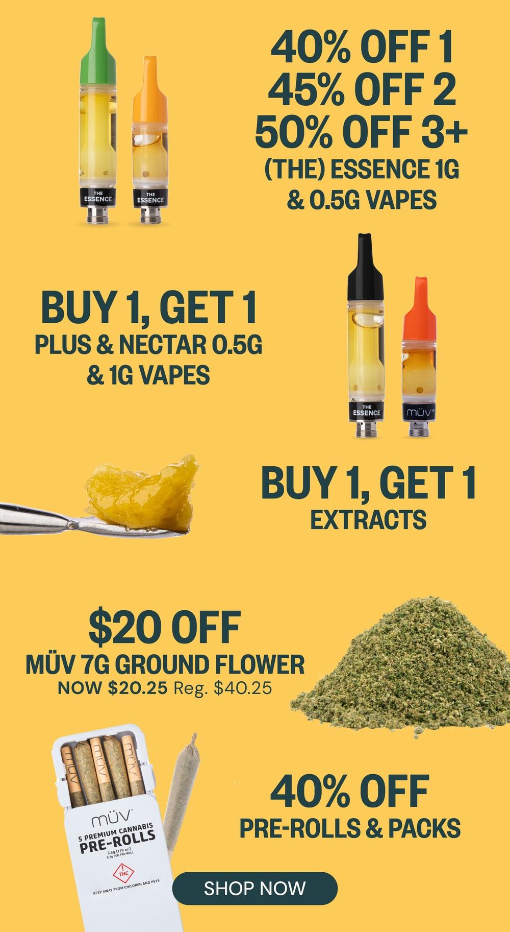 Vape & Extract Deals, Plus Flower & Pre-Roll Discounts - Cannabis deal image