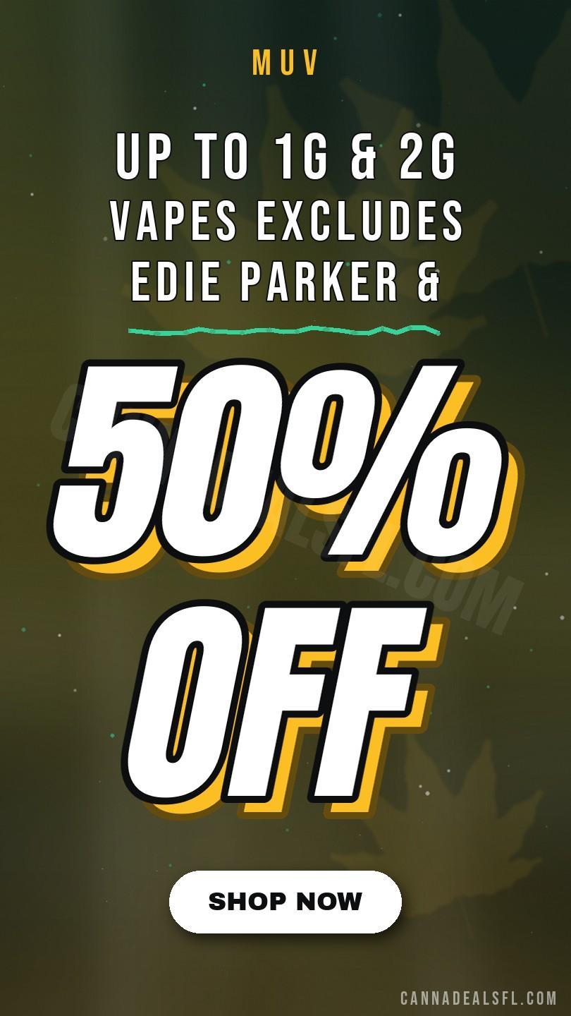 Up To 50% Off 1G & 2G Vapes Excludes Edie Parker & Hyphen - Cannabis deal image