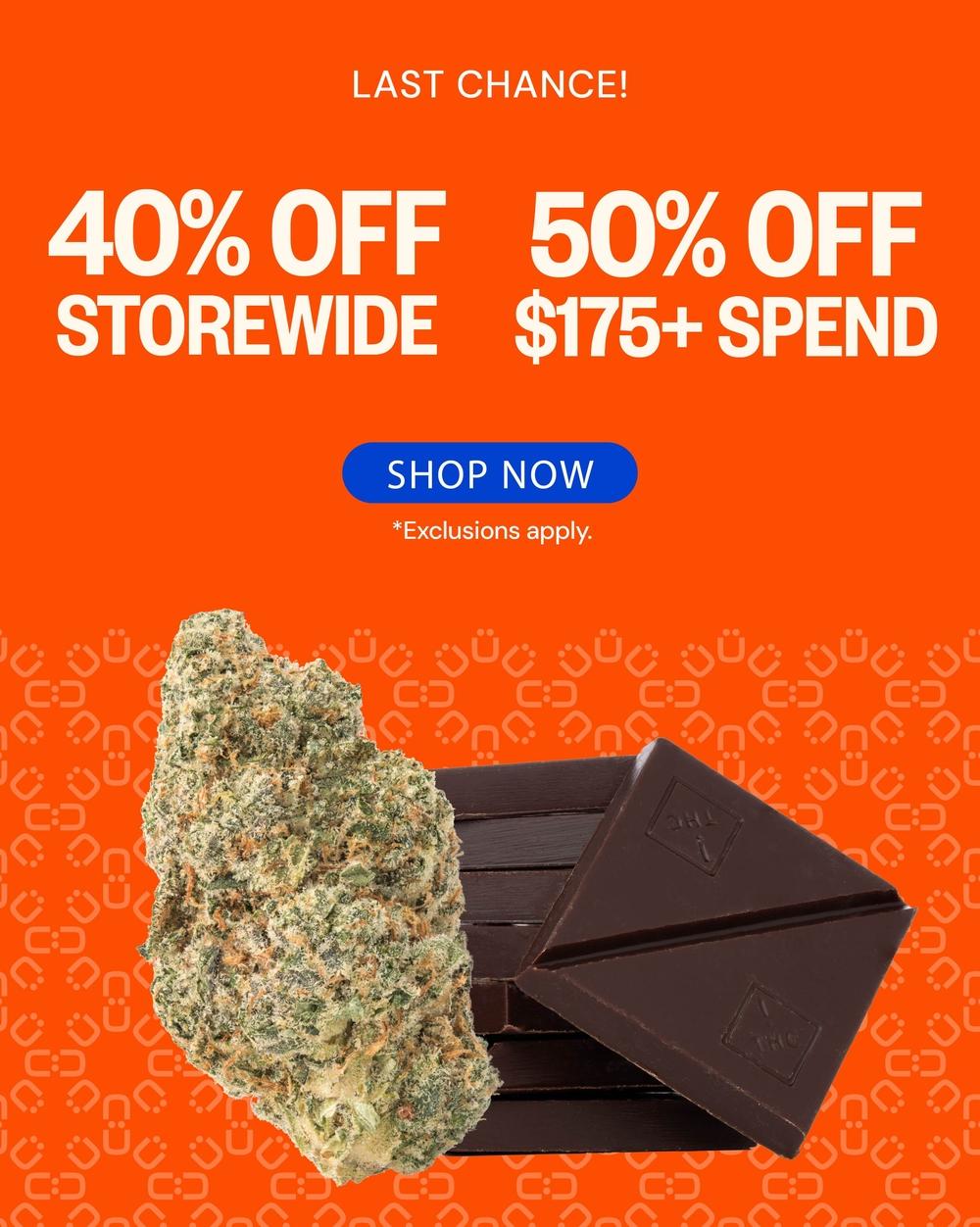 Last Chance: Storewide & Spend Discounts