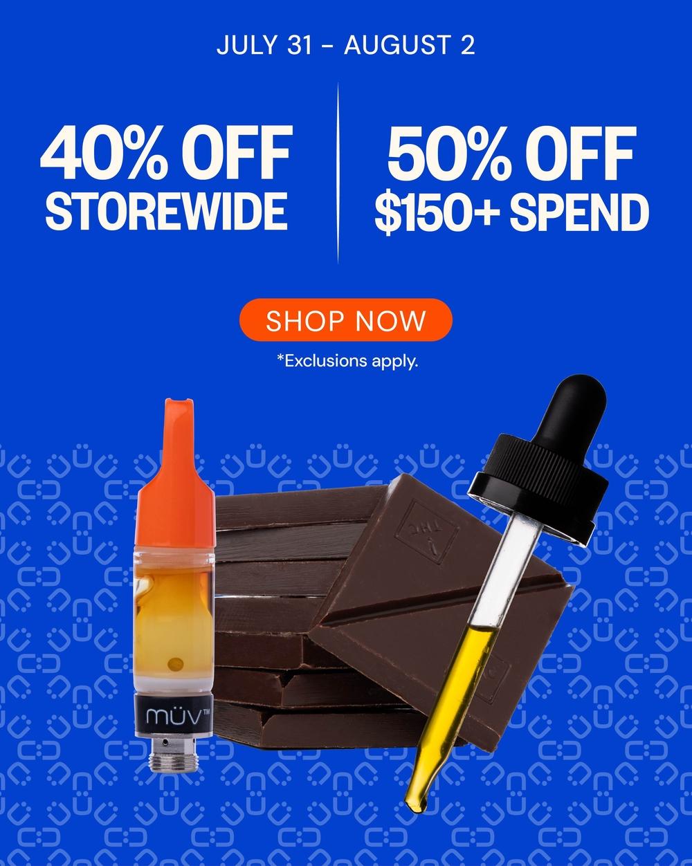 40% Off Storewide & 50% Off Spend $150+