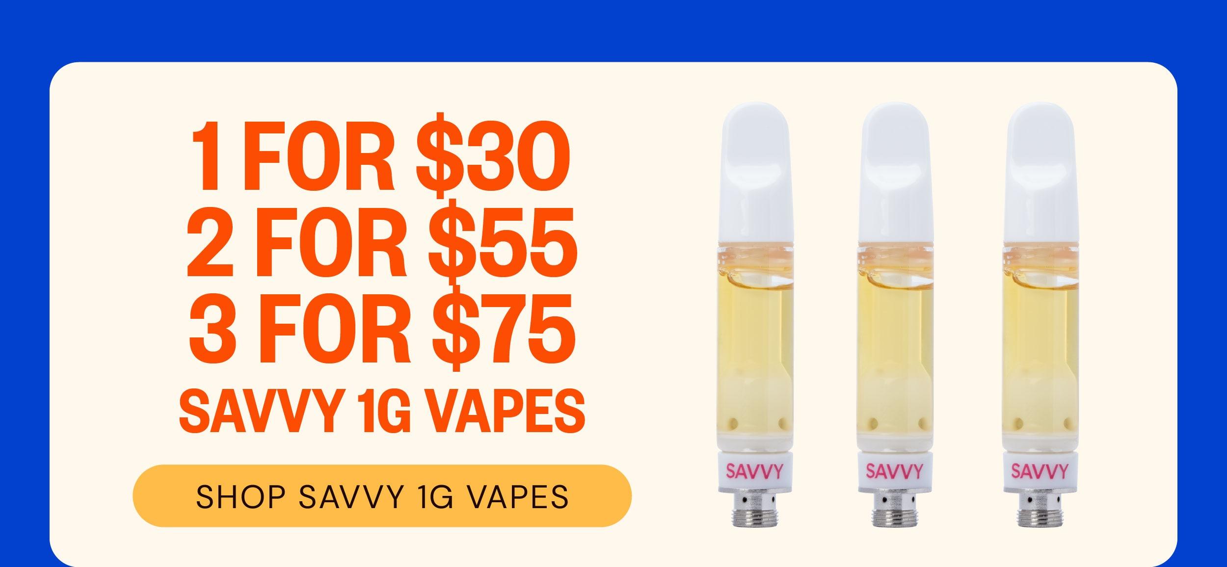 Savvy 1G Vapes Deals