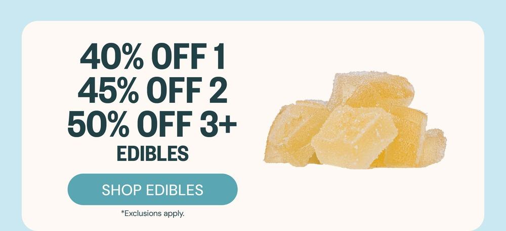 Tiered Discounts on Edibles: Save More!