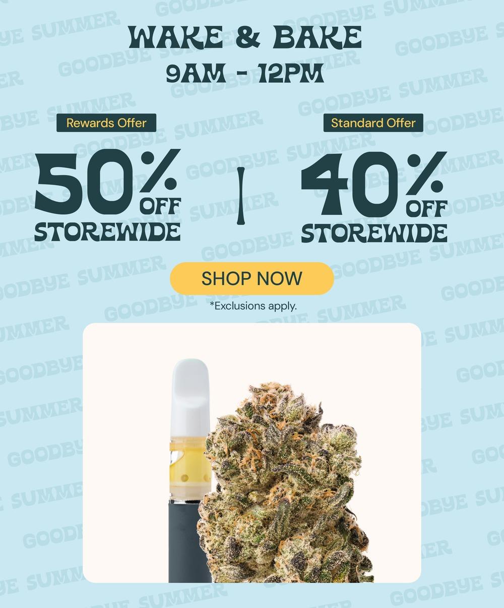 Wake & Bake: 50% Off Rewards & 40% Off