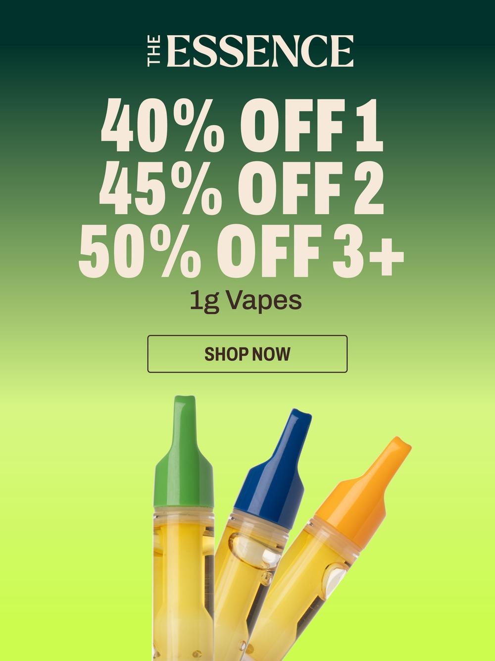Up to 50% Off 1g Vapes - Cannabis deal image