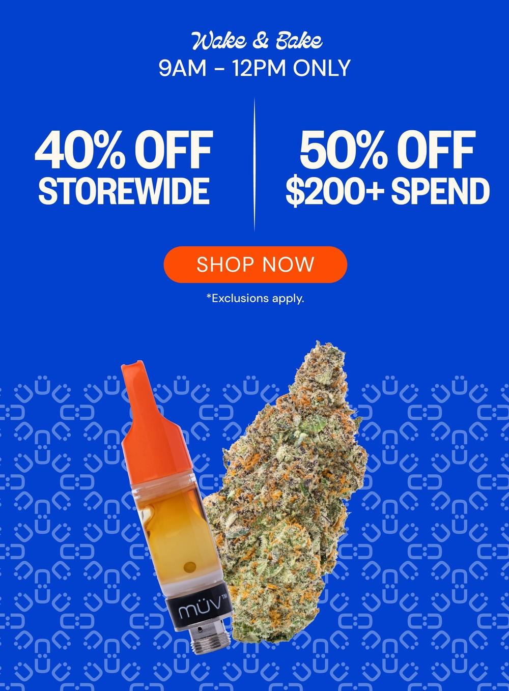 Wake & Bake: 40% Off Storewide & More
