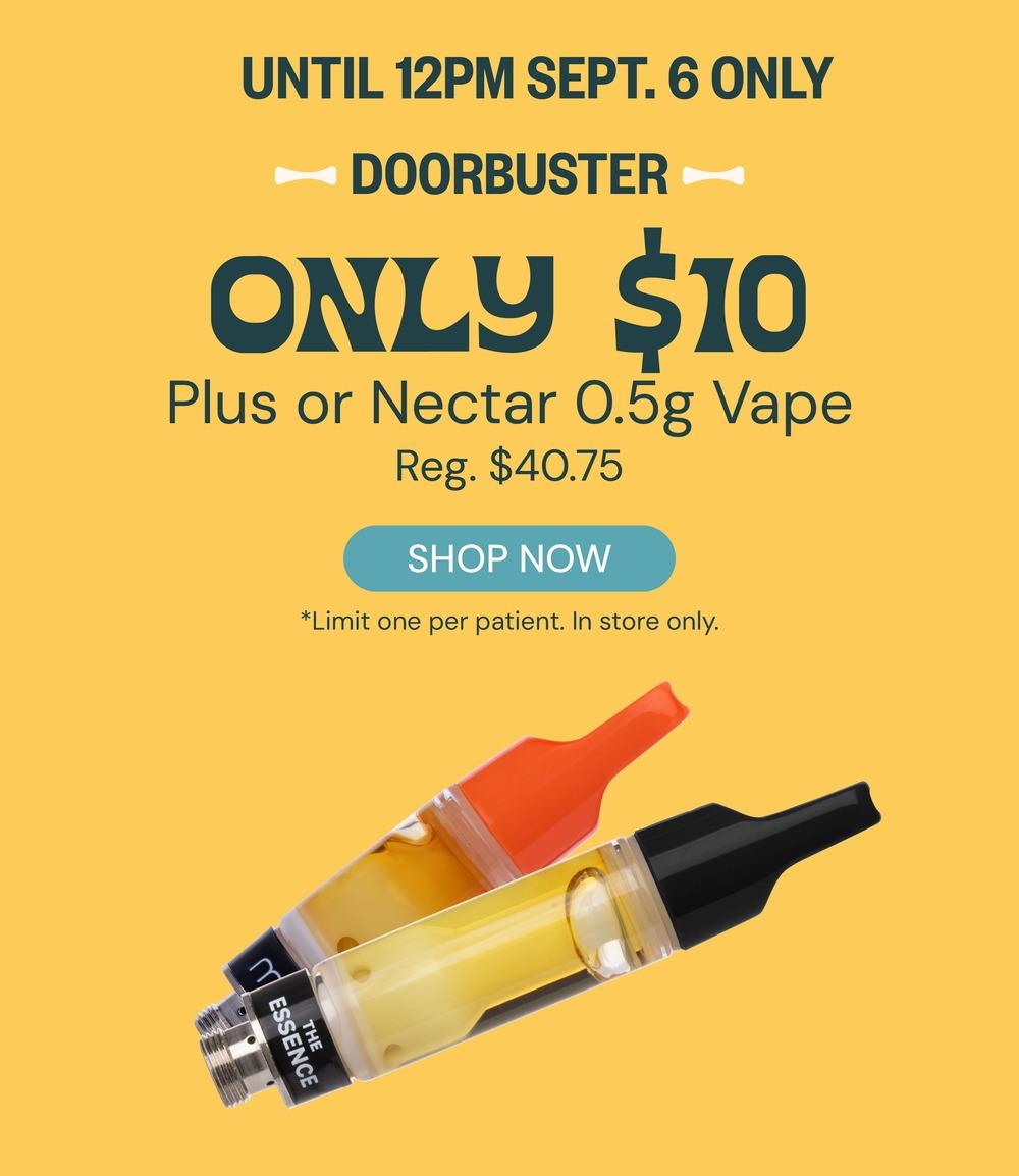 Doorbuster Deal: $10 Vape Cartridges Until Noon