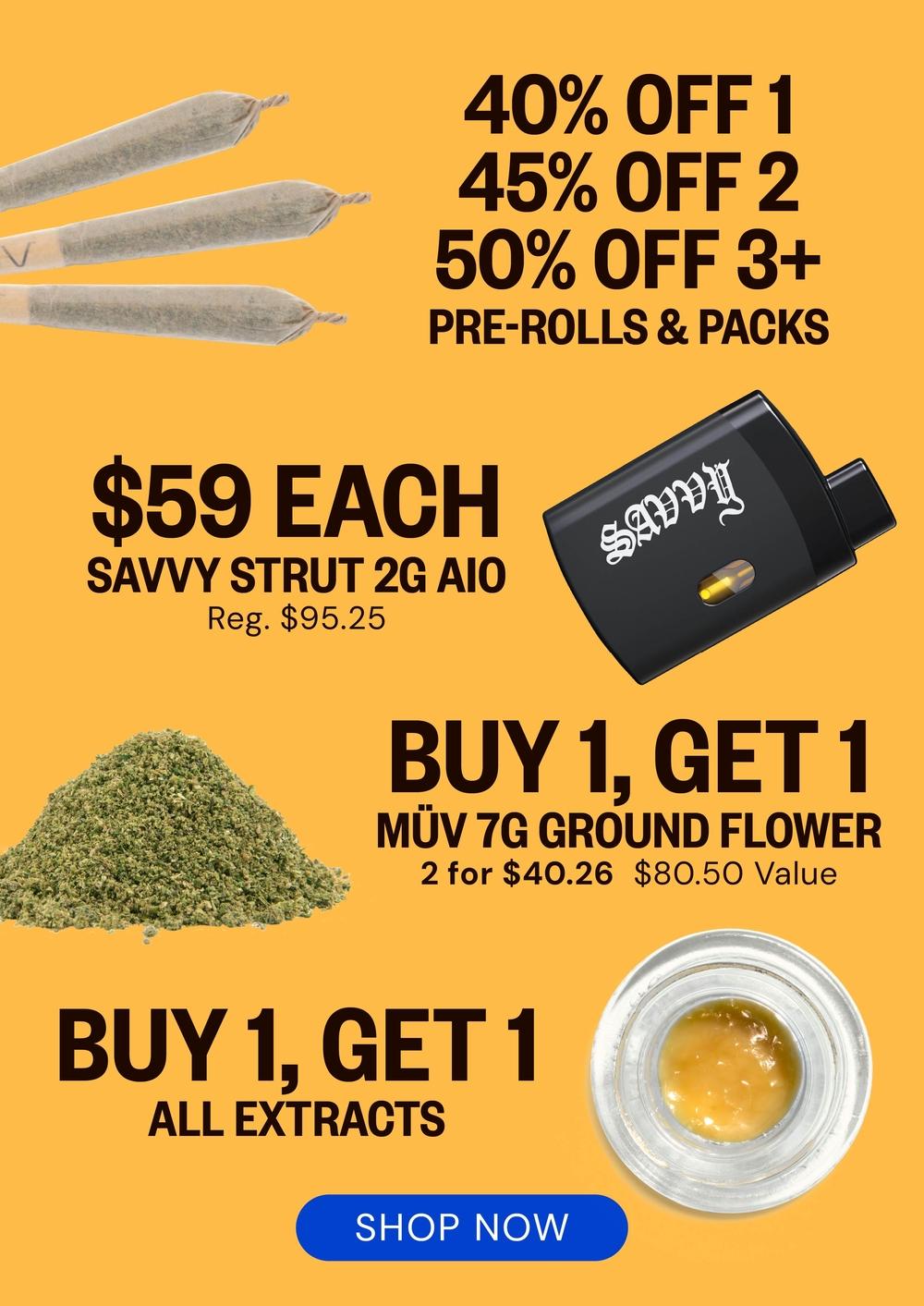 Pre-Roll, Flower, and Extract Deals