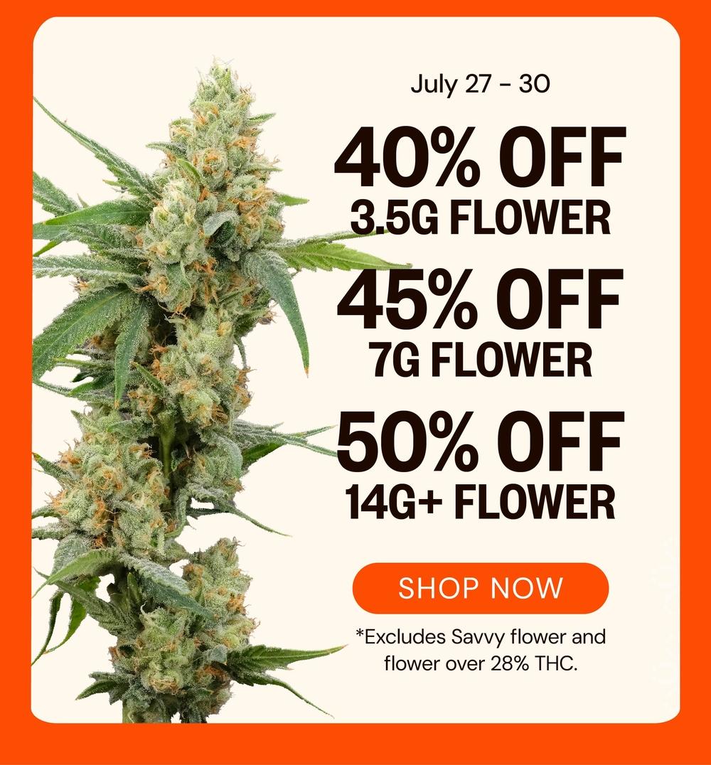 Flower Deals: Save Up to 50% Off - Cannabis deal image