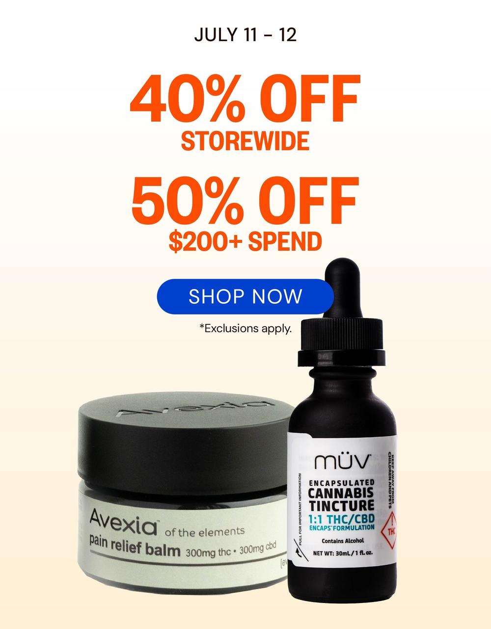 40% Off Storewide & 50% Off $200+
