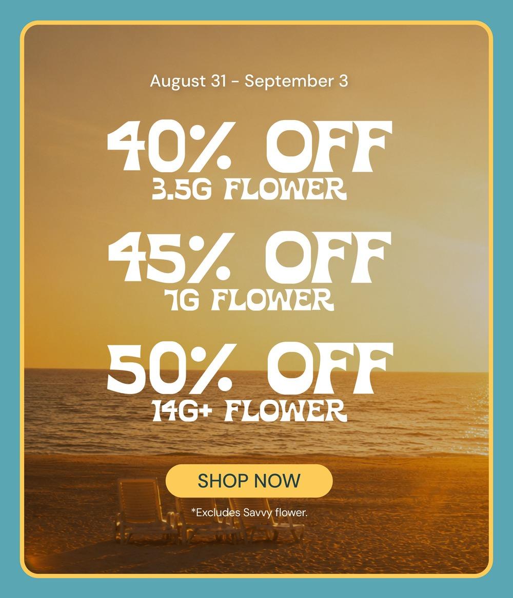 Flower Deals August 31 - September 3