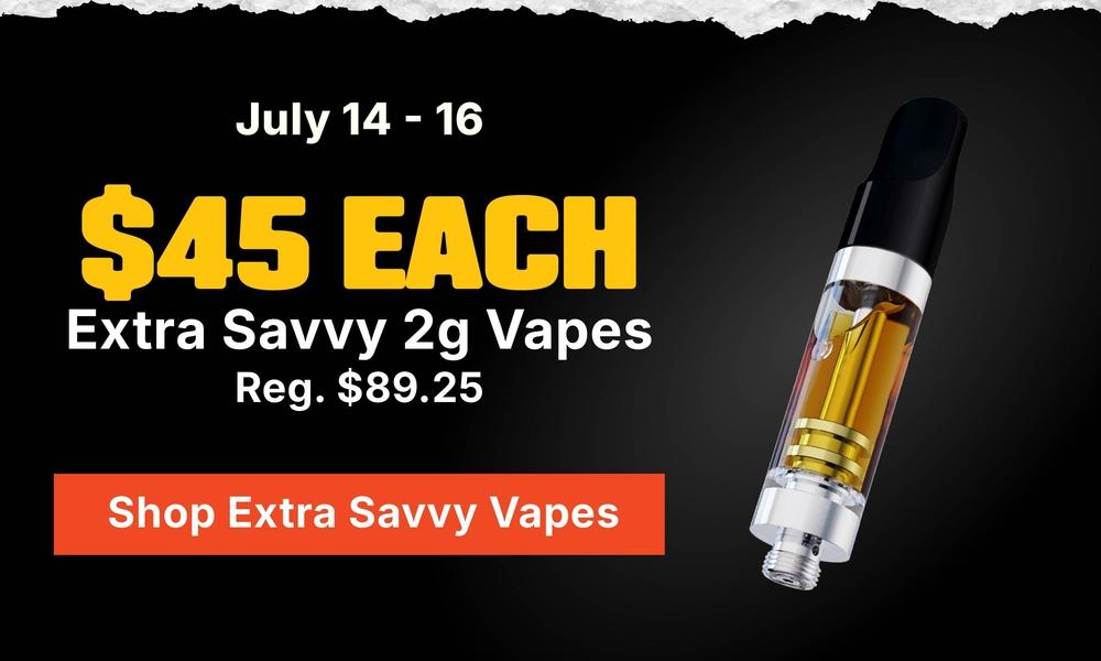 Extra Savvy 2g Vapes $45 Each