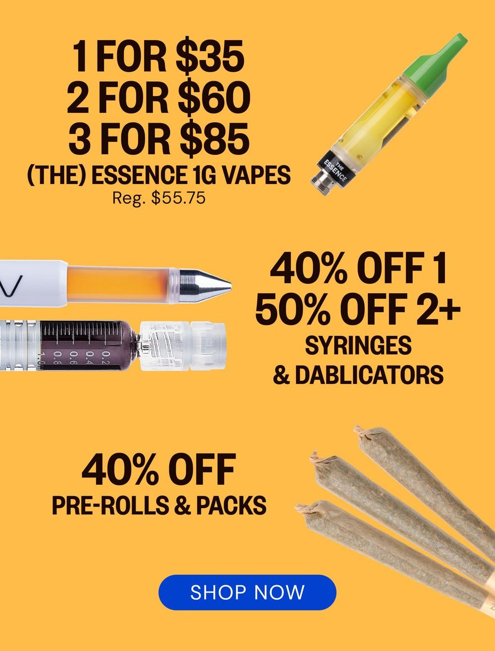 Vapes, Syringes, Pre-Rolls Deals - Cannabis deal image