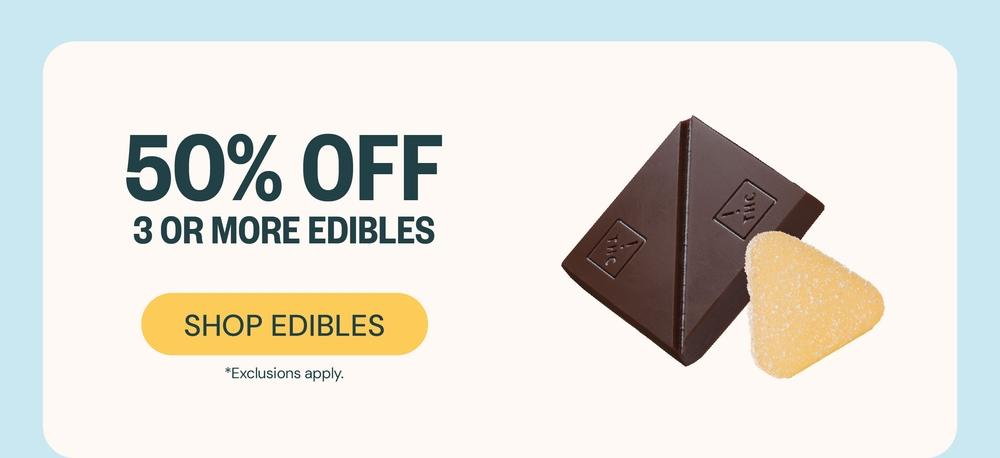 50% Off Edibles When Buying 3 or More - Cannabis deal image
