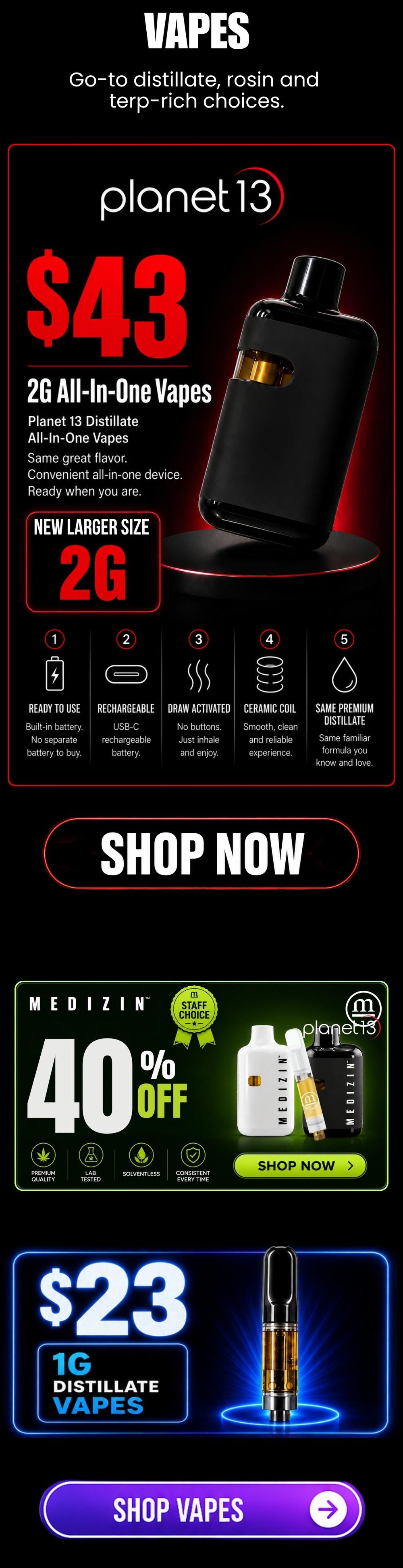 2G Vapes $43 & 40% Off Medizn