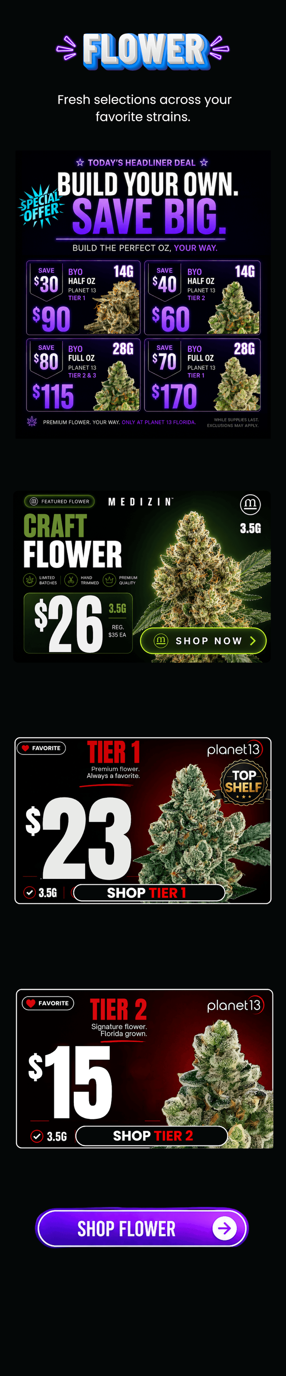 Build Your Own Oz & Featured Flower Deals