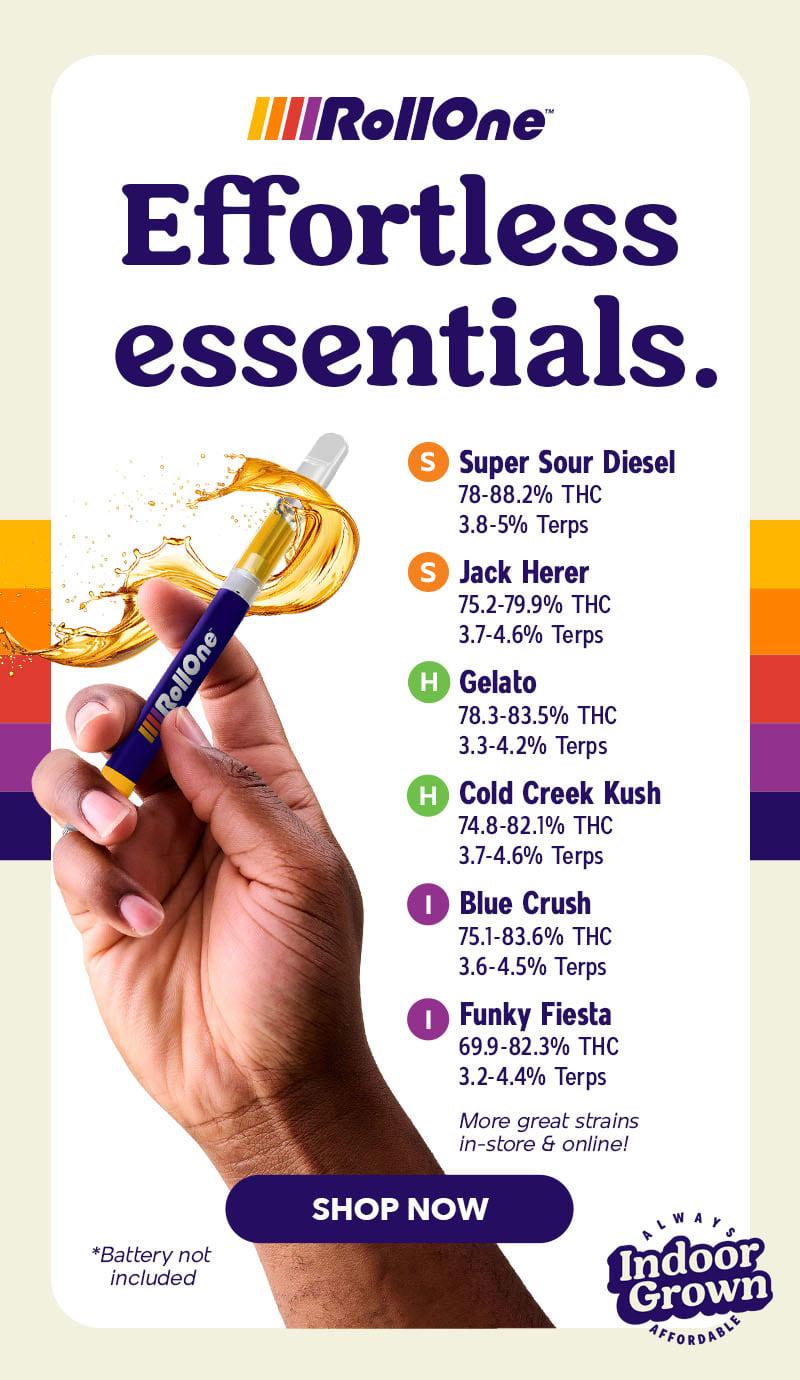 RollOne Vape Strains: Six Featured Picks - Cannabis deal image