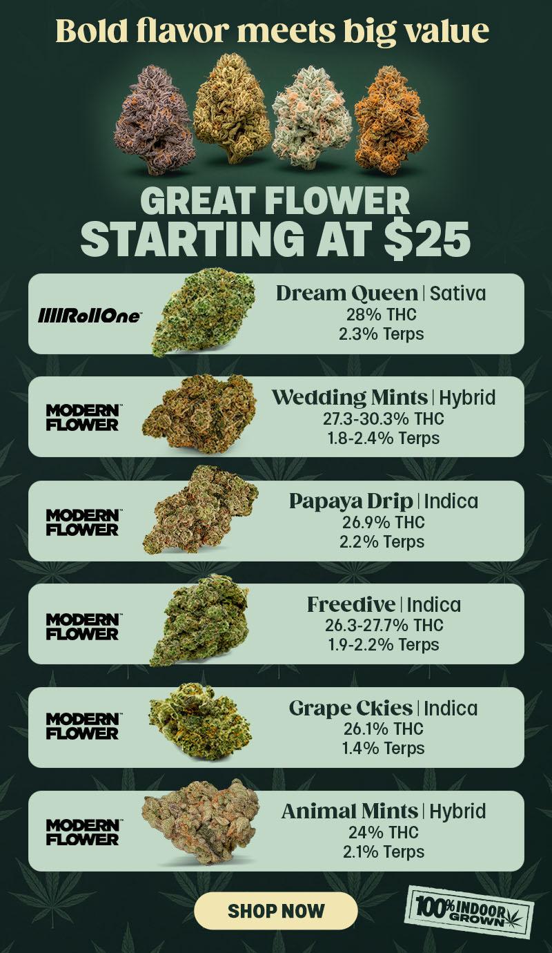 Great Flower Starting at $25 - Cannabis deal image