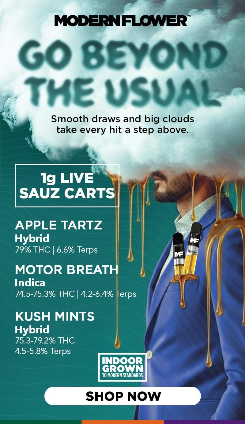 Featured 1g Sauz Carts & Indoor Grown - Cannabis deal image