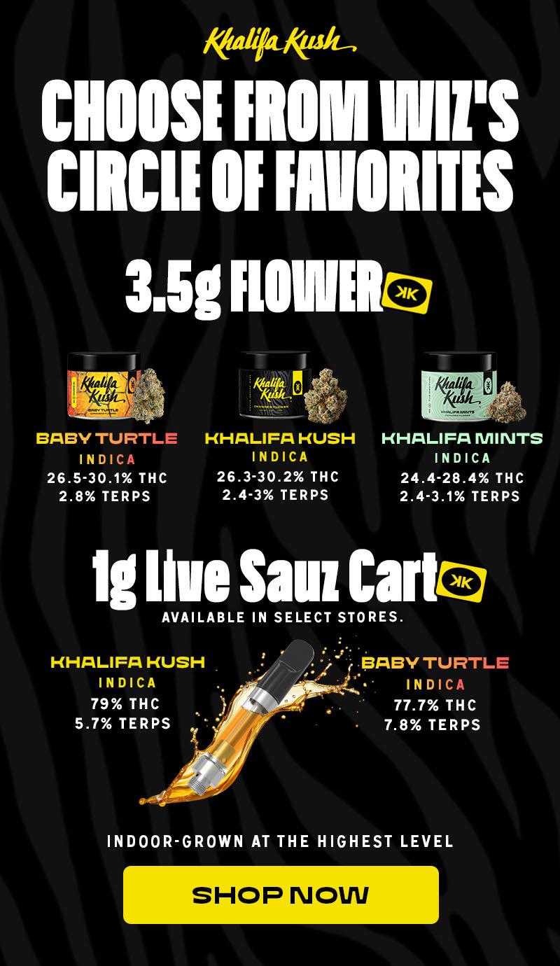 Featured Khalifa Kush Flower and Cartridges - Cannabis deal image