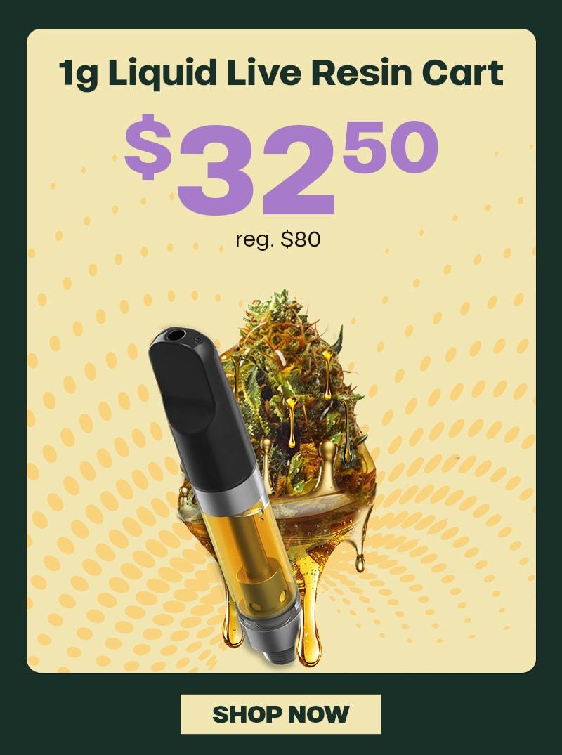 1g Liquid Live Resin Cartridge Deal