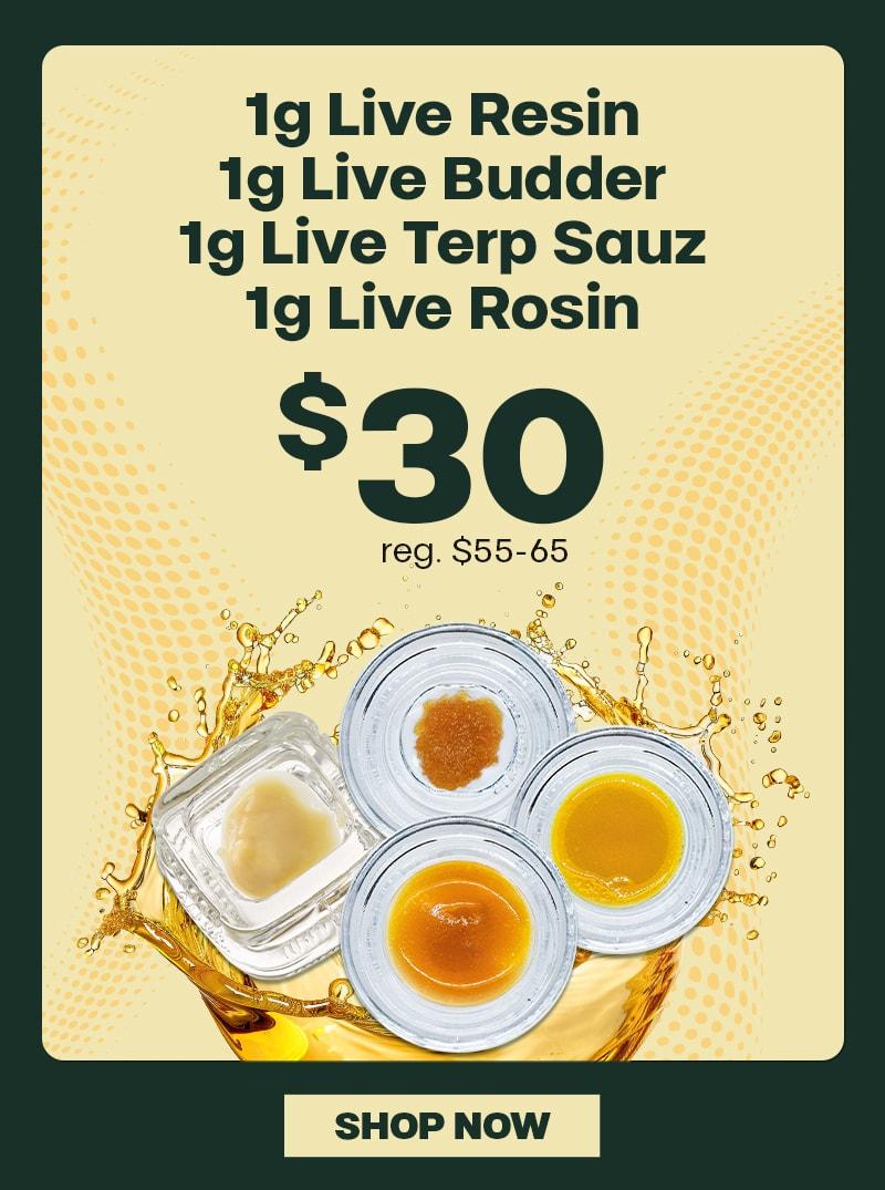 1g Concentrates $30 Deal