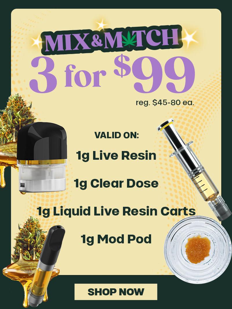 Mix & Match 3 for $99