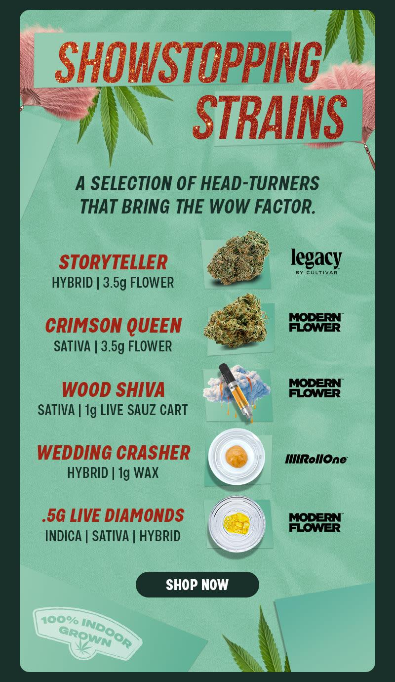 Showstopping Strains: Featured Flower, Wax & Carts - Cannabis deal image