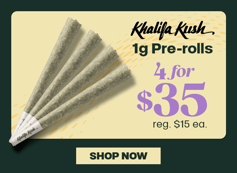 Khalifa Kush 1g Pre-rolls 4 for $35