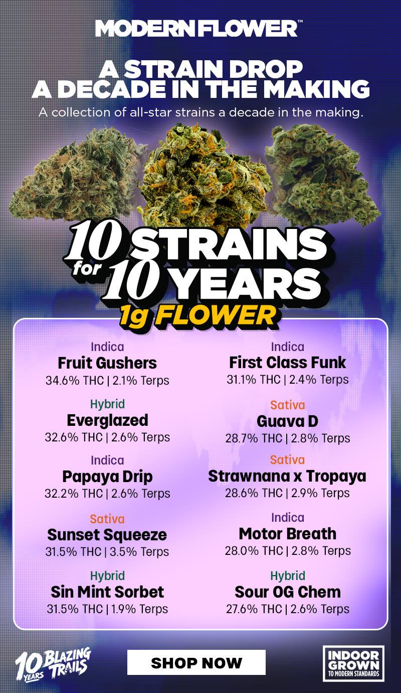 10 Strains for 10 Years - 1g Flower - Cannabis deal image