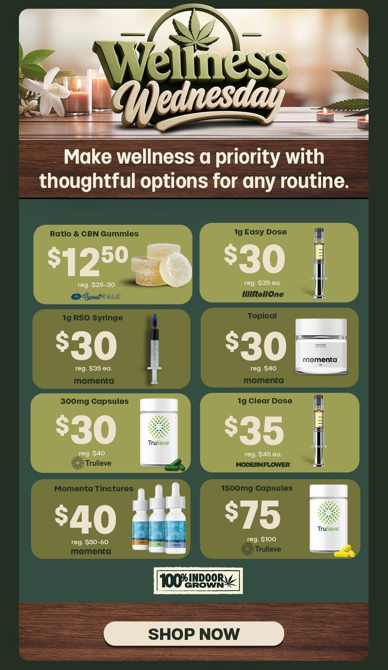 Wellness Wednesday: Top Deals on Wellness - Cannabis deal image