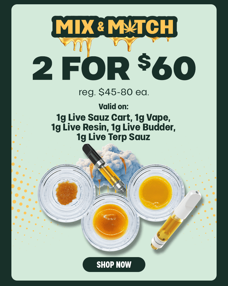 Mix & Match: 2 For $60 Concentrates - Cannabis deal image