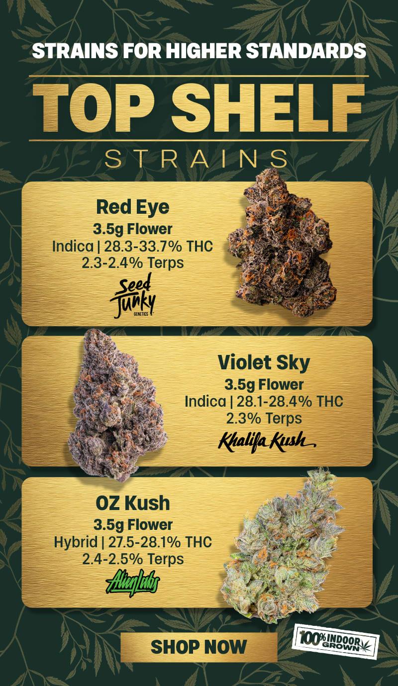 Featured Top Shelf Flower Strains